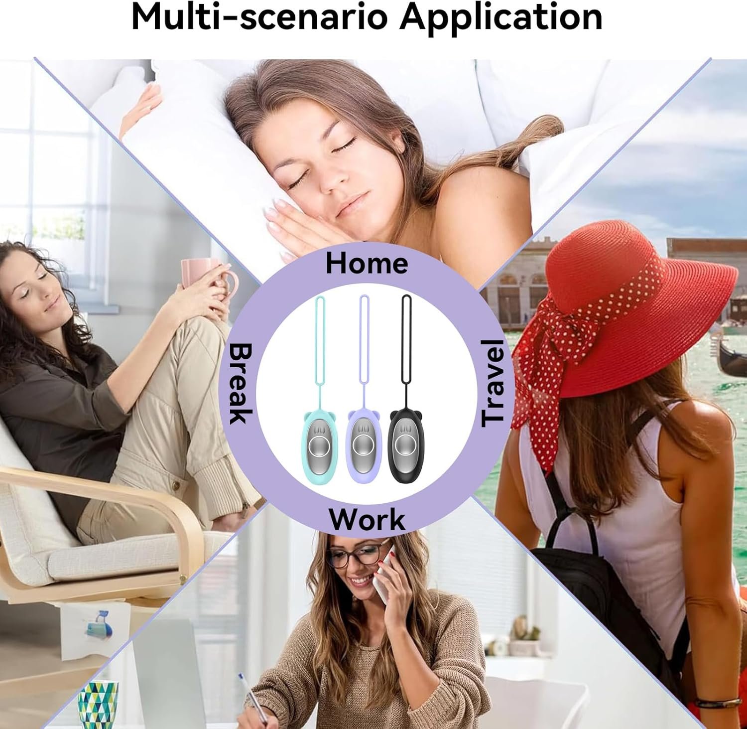 Sleep Aid Device, Microcurrent Sleep Aid for Anxiety Relief and Insomnia, Type-C Charging Calm Carry Portable for Insomnia Relief, Improve Deep Sleep(Purple) - Image 7