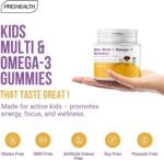 ProHealth Kids Multivitamin & Mineral + Omega-3 Gummies – 18 Essential Nutrients – Natural Lemon & Orange Flavour – Age 4+ – Gluten-Free, Non-GMO – Immune & Brain Support – 60 Gummies (30-Day Supply) - Image 3