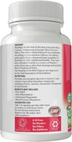 Organic Rosehip Capsules for Healthy Skin, Heart & Joints | 500mg x 90 | 100% Pure Soil Association Certified | Gluten Free | GM Free | Vegan - Image 3