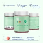 Jelly Pills Calcium for Kids + Probiotics & Vitamins D3 and K2-70 Vegan Gummies - No Added Sugars - Strawberry Flavor - Bone & Teeth Support - Image 3