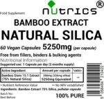 5250mg (per Capsule) Bamboo Extract 75% Natural Silica Pure V Capsules - Bambusa Vulgaris - Free from fillers Binders & Bulking Agents (60 V Capsules (2 Months Supply)) - Image 3