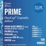 Grass & Co. Prime Sea Greens | Vegan Omega-3 DHA & EPA | Algae-Based Supplement for Women’s Health & Wellness | 30 Capsules | Ashwagandha, Ginseng, Zinc & Vitamins B5, B6, D3, K2 - Image 3