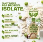 Pea Protein Isolate Powder 1kg Vegan 100% Plant Protein Gluten-Free, Vegetarian Protein Powder Shake for Superfood Super Greens Dairy Free Shakes by PROELITE (1KG, Unflavoured) - Image 5