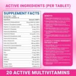 Pregnancy Tablets 20 Multivitamin with 800µg Folic Acid, D3, Iron, DHA, Omega-3, Probiotics Blend, Magnesium, All Trimester Pregnancy Support – 30 Vegetarian Tablets – One Month Supply - Image 3