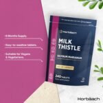 Milk Thistle Tablets | High Strength 240 Vegan Tablets | 8-Month Supply | Silybum Marianum Extract | Recyclable & Resealable Pouch | by Horbaach - Image 3