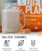 PhD Nutrition Diet Plant, Vegan Protein Powder Plant Based, Salted Caramel, High Plant Protein, 19 Servings Per 500g Bag - Image 3