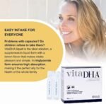 VitaDHA Liquid Omega 3 DHA in Triglyceride Form (30 Vials) - 1450 mg of DHA per Vial - Omega 3 Supplement for Retina and Brain Health - Suitable During Pregnancy and Lactation - Lemon Flavor - Image 6