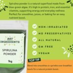 JustIngredients Spirulina Powder 1kg, Delicious Food Supplement, Natural Colouring in Smoothies, Bakes or Teas - Image 5
