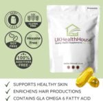 UKHealthHouse Evening Primrose Oil – EPO Capsules, 1000mg x 90 Softgels – High Strength Omega 6 GLA Content – Great for Skin, Immune System, Hormonal Pain, Hot Flushes & Women’s Health - Image 5