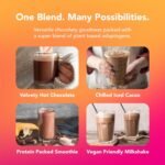 Hot Chocolate Super Blend with Cacao Powder, Ashwagandha, Maca, Lucuma, Turmeric Root & Chaga Mushroom Powder Drink 500g (50-62 Servings) Vegan Friendly & UK Made - Image 4