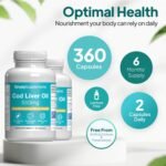 Pure Cod Liver Oil 550mg | Rich in Essential Fatty Acid with EPA, DHA & Omega 3 | with Added Vitamin A & D | 360 Soft-Gel Capsules = Up to 1 Year Supply | UK Made - Image 4