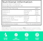 Marine Collagen Skin Boost+ with Astaxanthin & Hyaluronic Acid, 120 Capsules - 2 Month Supply, Also Cartidyss® (Type II), Vitamin C, Vitamin E, Bamboo Stem Extract, Biotin - for Skin, Hair, Nails - Image 3