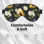 Sunflowers Chamomile Print Versatile Eye Mask Full Coverage Sleep Aid Lightweight Breathable Travel Camping - Image 4