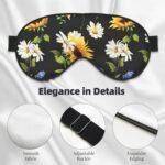 Sunflowers Chamomile Print Versatile Eye Mask Full Coverage Sleep Aid Lightweight Breathable Travel Camping - Image 5