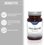 Quest - 120x Kyolic Garlic Tablets. High Strength 600mg Odourless Aged Garlic Extract for Heart, Immune, Digestive & Cognitive Health. Daily Dietary Supplement. Vegan & Gluten-Free (Pack of 1) - Image 3