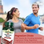 Natures Aid Magnesium Citrate 750mg with Vitamin B6 – High Absorption Vegan Capsules – Supports Muscle, Nerve & Bone Health and Stress Relief – Non-GMO, Gluten-Free – 60 Capsules - Image 3