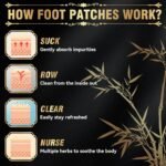 Detox Foot Patches, Foot Pads, 40pcs Natural and Gentle Detox Foots Pads, Foots Patches to Deep Cleansing, Improve Sleep Quality, Relieve Body Stress - Image 3