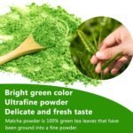 MB Superfoods Japanese Organic Matcha Green Tea Powder - Ceremonial Grade, Pure Vegan, Ideal for Drinking, Cooking, Baking & Smoothies, Enhances Focus & Energy - 100g - Image 4