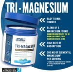 Applied Nutrition Tri-Magnesium Powder 3 in 1 - Magnesium Glycinate Supplements for Bone, Muscle, Nervous System Sleep Health - 300 mg per Serving (200g - 50 Servings) (Blue Raspberry) - Image 3