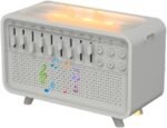 White Noise Machine Diffuser Humidifier with Aromatherapy and Night Light, 8 Adjustable Sound Settings for Sleep Aid, ABS Material, 23 x 12 x 17 cm, for Bedroom - Image 3
