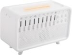 White Noise Machine Diffuser Humidifier with Aromatherapy and Night Light, 8 Adjustable Sound Settings for Sleep Aid, ABS Material, 23 x 12 x 17 cm, for Bedroom - Image 4