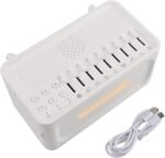 White Noise Machine Diffuser Humidifier with Aromatherapy and Night Light, 8 Adjustable Sound Settings for Sleep Aid, ABS Material, 23 x 12 x 17 cm, for Bedroom - Image 6