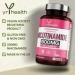 Vitamin B3 Nicotinamide, Niacinamide 500mg - 90 Vegan Niacin B3 Capsules Flush Free, for Skin, Energy Yielding Metabolism, Tiredness & Fatigue, One A Day, 3 Months Supply - Made in The UK by YrHealth - Image 3