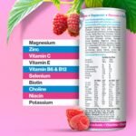 Bounce Back Caffeine-Free Sparkling Water with B12, Electrolytes, Vitamins & Prebiotics | Vegan, Low-Calorie Hydration Drink for Gut Health, Immunity and Recovery | Raspberry Flavour | 12 x 250ml - Image 3
