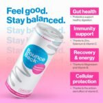 Bounce Back Caffeine-Free Sparkling Water with B12, Electrolytes, Vitamins & Prebiotics | Vegan, Low-Calorie Hydration Drink for Gut Health, Immunity and Recovery | Raspberry Flavour | 12 x 250ml - Image 4