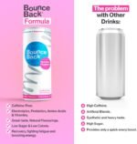 Bounce Back Caffeine-Free Sparkling Water with B12, Electrolytes, Vitamins & Prebiotics | Vegan, Low-Calorie Hydration Drink for Gut Health, Immunity and Recovery | Raspberry Flavour | 12 x 250ml - Image 7