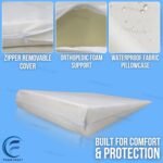 Bed Wedge Pillow, Orthopedic Pillow for back pain relief, GERD & Anti Snoring | Sit up in bed pillow for Reading, Leg rest for knee pain, Memory Foam Pillow with Non Woven Cover (80cm X 60cm X 20cm) - Image 5