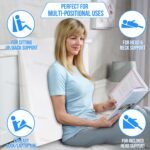 Bed Wedge Pillow, Orthopedic Pillow for back pain relief, GERD & Anti Snoring | Sit up in bed pillow for Reading, Leg rest for knee pain, Memory Foam Pillow with Non Woven Cover (80cm X 60cm X 20cm) - Image 6