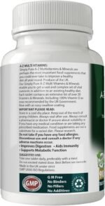 A-Z Multivitamins | 90 Tablets Providing Your Complete RDA of 30+ Important Vitamins & Minerals + Turmeric & Grape Seed Extract | Gluten Free | GM Free | Vegan - Image 3