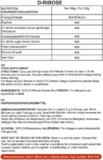 Deluxe Nutrition 1.25Kg D-Ribose Powder Resealable Pouch - Image 4