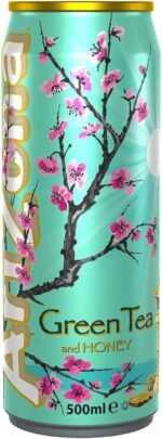 Arizona Green Iced Tea with Honey, Pack of 12 x 500ml Cans, Delicious Fruit Drink, No Artificial Colours or Preservatives - Image 4