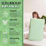 Premium Scented Memory Foam Pillow – Orthopaedic Support with Cooling Fabric, Breathable & Hypoallergenic – Anti Snore - Reduces Sleep Apnoea, stress & Anxiety (Aloe Vera) - Image 4