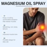 Pure Magnesium Oil Spray, Magnesium Spray for Sleep & Pain Relief, 100% Natural Muscle RelaxationSpray with Menthol, Non-Sticky Portable MagnesiumSpray to Improve Muscle Tone, 60ml - Image 5