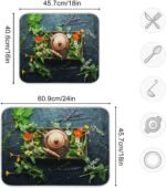 Healing Herbs Set Kitchen Dish Drying Mat Absorbent Water Dinnerware Protective Pad Double-sided Use Dishes Rack Mat 18x24 inch Natural Herbs Medicine - Image 4
