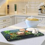 Healing Herbs Set Kitchen Dish Drying Mat Absorbent Water Dinnerware Protective Pad Double-sided Use Dishes Rack Mat 18x24 inch Natural Herbs Medicine - Image 7