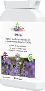 BioFem Women's Menopause Support - Herbal Blend with Vitamins & Minerals, 60 Vegan Capsules - Image 4