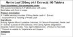 Nettle Leaf 250mg Tablets - 4:1 Extract - Antioxidants - Vegan (90 Tablets) - Image 3