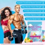 Yerba Mate Instant Tea Powder -Super Yerba Mate Raspberry Lemonade |30 Servings Clean Energy & Gut Health | Low Sugar with Probiotics - Image 5