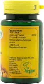 Sage 400mg : Womens Health Supplement - 60 Tablets, in a Planet Friendly 99% Recycled Pot - Image 3