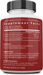 Ancestral Supplements Grass Fed Beef Heart Supplement, Non-GMO CoQ10 Supplement with No Fillers or Flow Agents Supports Heart Health and Mitochondrial Health, 180 Capsules - Image 5