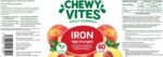 Chewy Vites Adult High Strength Iron, 60 Vitamin Gummies, 14mg Ferrous Fumerate Iron Gummies with Vitamin C, 2 Months Supply, Real Fruit Juice, Vegan, Peach Flavour - Image 7