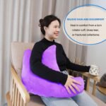 Shoulder Surgery Pillow, Ergonomic Rotator Cuff Pillow, Comfortable Post Shoulder Surgery Pillow, Adjustable Structure Provide Support, Shoulder Pain Relief, Firm and Removable(Purple) - Image 3