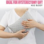 Tummy Tuck Pillow with Pocket Hysterectomy Pillows Hysterectomy Recovery Must Haves Gifts for Abdominal Surgery Tiny Cough Cushion Minky Dot Light Gray - Image 4