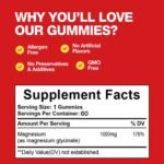 Sugar-Free Pure Magnesium Glycinate Gummies — High Strength 1000mg/Serving for Muscle Relaxation, Sleep Support & Stress Relief — Vegan, Non-GMO, Gluten-Free, Lab Tested (60 Gummies) - Image 3