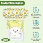 25 PACKS Self Heated Eye Mask Disposable Soothing Steam Eyes Moisturizing Heat Eye Mask Warm and Comfy for Relaxation, Dry Eyes, and Migraine Relief (Chamomile) - Image 3