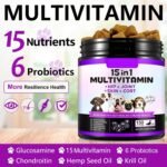 Dog Vitamin Supplements, 15-in-1 Dog Multivitamin, Vitamins for Dogs Hip and Joint, Skin Health, Gut Health, Immune System and Improve Mobility with Vitamin C, Probiotics for Dogs (150 Chews) - Image 3